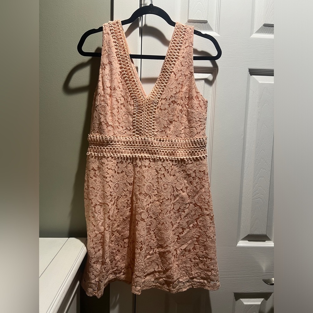 Salmon lace dress